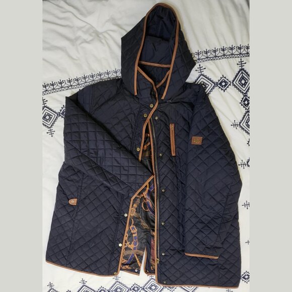 Ralph Lauren navy Quilted Coat, XXL - Picture 4 of 8